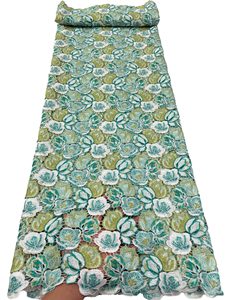 Encaje de Guipur Bordado 100% Poliéster Soluble en Agua al por Mayor para Prendas, Bodas, Diseños Florales, Mínimo 5 Yardas - Product Image 5