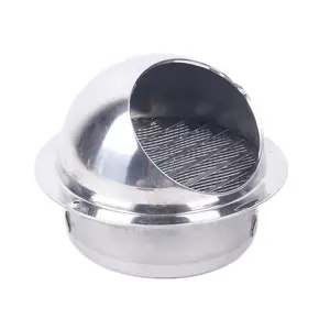 Good Quality Stainless Steel Cooker Hood Exhaust Pipe Cover Stainless Steel 304 Air Vent Caps Wall Outlet Ventilation