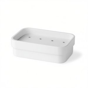 Jabonera de Melamina Saeta 130x85x60mm, Opciones de Color Blanco y Negro para Uso en Baño - Product Image 2