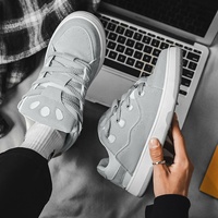 Chaussures de skate personnalisées pour hommes, fabrication sur mesure, en daim et denim, patchwork, tendance