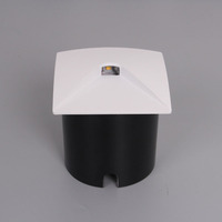 Moderne 3W LED escalier lumière cercle intérieur extérieur blanc sable noir avec faisceau étroit lampes murales en aluminium