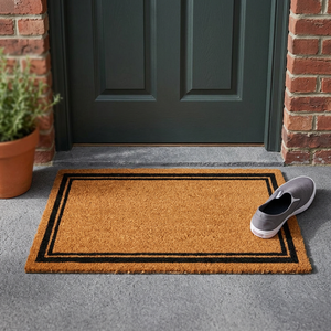 Alfombra de Entrada de Fibra de Coco Hecha a Máquina Personalizada, Acolchada, con Base de Goma Antideslizante, Grosor Medio, Borde Impreso, para Uso en Hoteles y Hogares - Product Image 3