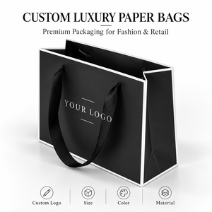 Bolsas de Papel de Lujo Personalizadas al por Mayor, Bolsas de Regalo, Cajas de Empaque Reciclables para Joyería, Empaque de Papel con Logotipo Personalizado - Product Image 1