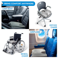 Coussin de siège orthopédique en mousse à mémoire de forme zéro gravité pour chaise roulante et siège de voiture, soulagement des douleurs du coccyx, soutien ergonomique
