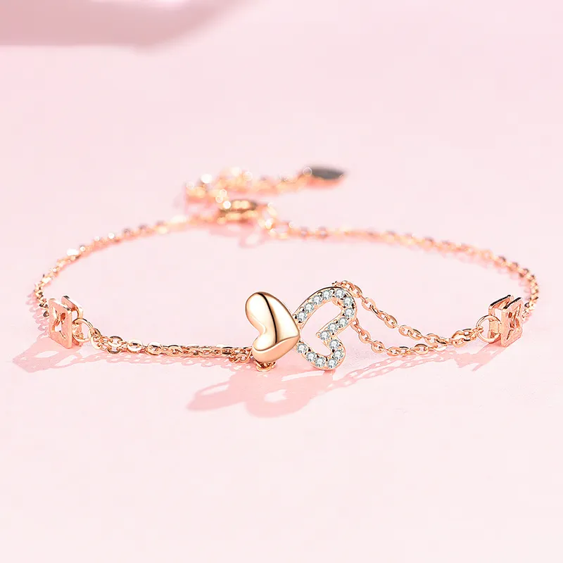 Dropshipping VANA Gold Plated Bracelet Women Gold Sterling Silver 925 Jewellery Fashion Women Charm Bracelet