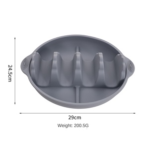Factory Direct Supply Durable 1.5mm Steel Sheet <b>Silicone</b> Modern Simplicity Tortilla Tray Rack Creative Partition Non-Slip Design - Product Image 2