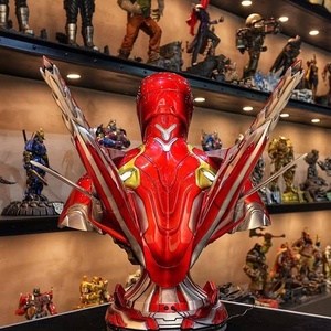 Busto <span class=keywords><strong>de</strong></span> superhéroe <span class=keywords><strong>de</strong></span> la serie <span class=keywords><strong>Marvel</strong></span> Iron Man, busto <span class=keywords><strong>de</strong></span> tamaño real, escala <span class=keywords><strong>Marvel</strong></span> 1/1, Iron Man Mark 50, busto, escultura artesanal <span class=keywords><strong>de</strong></span> resina - Product Image 6