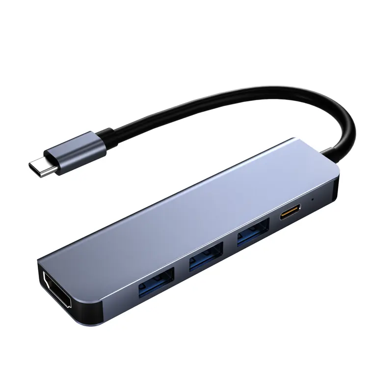 Behpex USB C Hub HDMI-Adapter für MacBook Pro 2019/2018/2017, MOKiN 5 in 1 Dongle USB-C zu HDMI, SD/TF-Kartenleser und 2 Ports U.