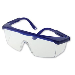 Lunettes de sécurité à monture intégrale, monture bleue, verres transparents, protection pour travaux en laboratoire chimique - Product Image 5