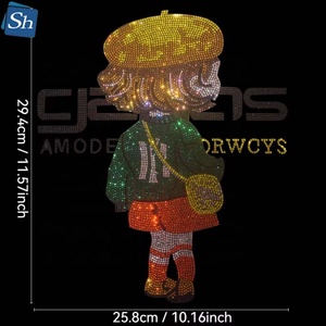 Exquisita Figura de Ópera China Tradicional con Pedrería Termoadhesiva, Dama de la Ópera de Pekín Brillante para Ropa de Moda DIY - Product Image 3