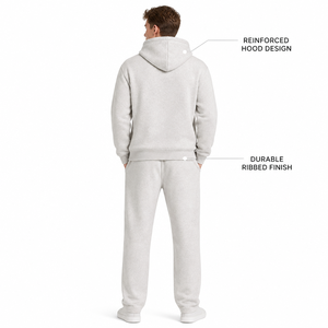 Conjunto de Sudadera con Capucha para Hombre Charlo, 100% Algodón, Felpa Francesa, Color Sólido, Corte Holgado Informal, Servicio OEM ODM - Product Image 3