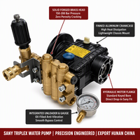 Pièces détachées d'occasion pour camions pompe à béton : Pompe à eau en aluminium Sany, Pompe à piston pour réservoir de nettoyage haute pression, Fournisseur chinois 2026
