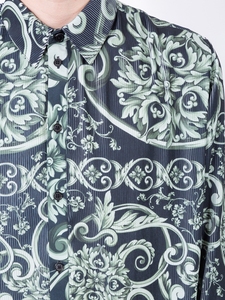 <span class=keywords><strong>Camicia</strong></span> da <span class=keywords><strong>uomo</strong></span> a pieghe con stampa barocca con rosa caratterizzata da un classico colletto con abbottonatura a maniche lunghe al centro camicie davanti - Product Image 2
