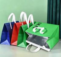 Bolsa Térmica Personalizada Reutilizable, Bolsa Aislante para Entrega de Alimentos, Bolsa de Almuerzo de Tela No Tejida con Impresión de Logotipo