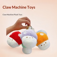 Peluche courte en fibre de polyester, motif champignon, pour machine à griffes, stand de promotion de marché nocturne, jeu de lancer d'anneaux, célébration de mariage