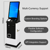 Kiosque en libre-service à écran tactile pour la restauration rapide, paiement tout-en-un, commande automatique, paiement par carte de débit et de crédit avec POS