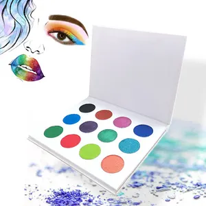 Hochpigmentiertes Kosmetik-Makeup kein Logo organisches Augenmakeup weiße Lidschatten-Palette