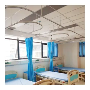 Wholesale Medical Curtain Fire Retardant Wholesale Price Curtain for Hospital Modern Texture Printed Knitted Shower