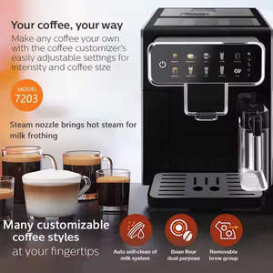 Machine à café expresso automatique programmable en acier inoxydable avec écran tactile, capacité de 12 tasses, 16-20 bars, fonctions programmables - Product Image 5