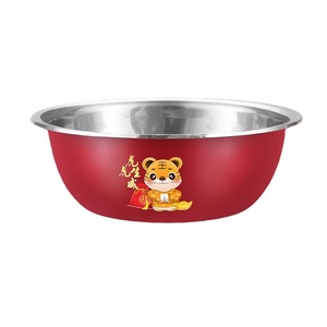 Tazón redondo profundo de acero inoxidable para lavar verduras, sopas, hornear, amasar, batir huevos, tazón para condimentos, Chaozhou, China - Product Image 1