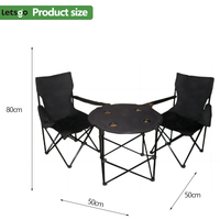 Table de camping en plein air pliable ensemble de chaises meubles de pique-nique portables avec table ronde pour la cour de plage de voyage