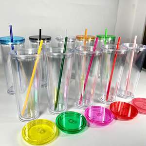 Gobelets à neige transparents à double paroi de 24oz en plastique à gobelets froids en acrylique de haute qualité emballage de chaussures en cristal vente en gros Flatback - Product Image 5