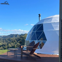 Tente Dôme PVC de Luxe Moderne Forerunner 5m de Hauteur, Design Boule Étoilée, Poteaux en Aluminium, Imperméable Quatre Saisons pour Glamping en Extérieur
