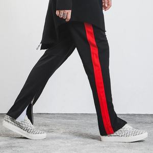 High Quality Wholesale <b>Mens</b> Jogging Sweat Pants <b>Trousers</b> Custom <b>Men</b> Stripe Plain Track Pants With Ankle Zippers - Product Image 6