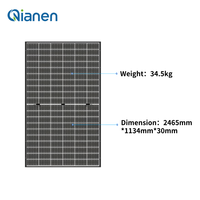 QIANEN Monocristalino de alta eficiencia 630W-650W Media celda Tipo N Paneles solares de techo negro 22.8% Eficiencia Stock DE LA UE