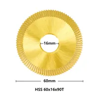 Lame de scie XCAN HSS à revêtement Ti pour machine à clés, 60x6x16mm, 90 dents, compatible avec les machines à clés 238BS, 2AS, 2ALS, outils de serrurier