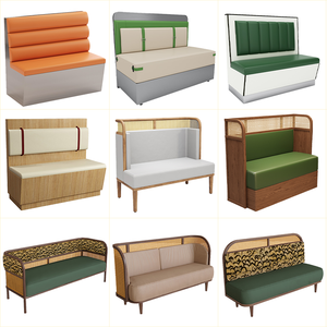 Canapé de <span class=keywords><strong>restaurant</strong></span> buffet d'hôtel personnalisé, canapé de <span class=keywords><strong>restaurant</strong></span> occidental, différents styles de canapé en rotin et en cuir, restauration rapide, café - Product Image 1