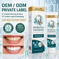 Dentifrice Probiotique Blanchissant à Vente Chaude, Extraits Probiotiques Naturels, Nettoyage en Profondeur, Formule Personnalisée OEM ODM, Vente en Gros