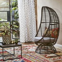 Sofá Moderno de Metal con Diseño de Nido de Pájaro, Silla de Jardín Tipo Jaula para Pájaros, Muebles de Exterior, Cama Redonda para el Día
