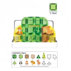 Vente en gros : Nouveaux ensembles de blocs de <span class=keywords><strong>construction</strong></span> magnétiques sur le thème des animaux de la ferme, éducatifs STEM, jouets d'empilage et de <span class=keywords><strong>construction</strong></span> pour tout-petits 2026 - Product Image 4