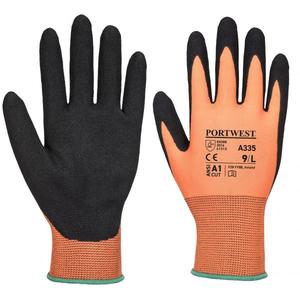 ถุงมือยางไนไตรล์ A335O8RXL ผิวทรายสีส้ม/สีดำถุงมือ5036108341252สำหรับจับ NPR15 - Product Image 1