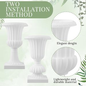 Macetas <span class=keywords><strong>Grandes</strong></span> de Plástico para Decoración del Hogar, Estilo Romano Europeo, Ecológicas, para Interiores y Exteriores, Ideales para Bodas y Eventos - Product Image 3