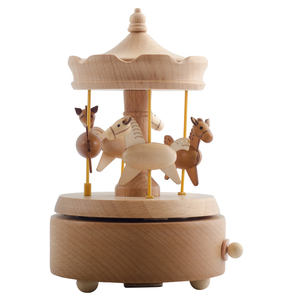 Carillon in Legno a Forma di Giostra per Ragazze/Donne, Decorazione Natalizia/Compleanno con <span class=keywords><strong>Ballerina</strong></span>, Senza Batterie, Rotante - Product Image 2