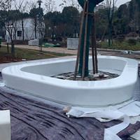 Chaise de loisirs de plein air personnalisée résine créative forme spéciale lit de fleurs arbre en fibre de verre banc de piscine pour hôtel de parc résidentiel
