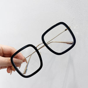 Gafas Qianai con Marco Cuadrado y Protección Anti Luz Azul, Lentes Extra Anchas de Acetato para Mujer, Modelo Taizhou T5 6081 - Product Image 2