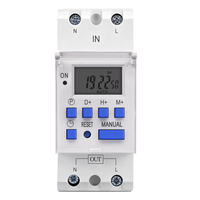 Relais temporisé numérique miniature monophasé sur rail DIN, programmable 7 jours, AC 220V/230V/12V/24V/48V, 16A, haute puissance, étanche