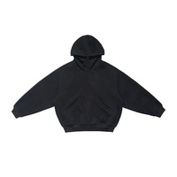 Sweat à capuche unisexe personnalisé avec logo, en tissu Air Spacer 550G, fermeture éclair, coupe oversize, épaules tombantes, style streetwear, fourniture directe usine