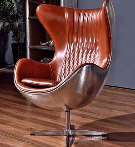 Canapé <span class=keywords><strong>en</strong></span> cuir moderne <span class=keywords><strong>en</strong></span> forme de <span class=keywords><strong>coquille</strong></span> <span class=keywords><strong>d</strong></span>'<span class=keywords><strong>oeuf</strong></span> aviateur <span class=keywords><strong>Fauteuil</strong></span> <span class=keywords><strong>d</strong></span>'appoint pivotant avec coussin Salon Salle à manger Villa extérieure Meubles de loisirs - Product Image 6