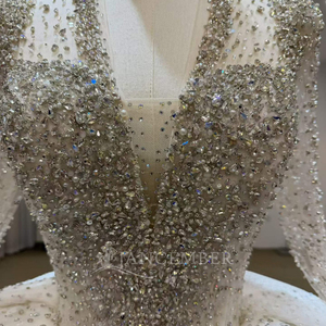 Lsjj148 Elegant Ivory Bohemian Bridal Gown Heavy Beaded Bodice Sparkle Tulle Ball Gown Princess <b>Wedding</b> Dress Chapel for - Product Image 3