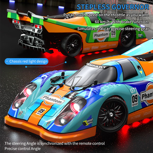 4wd Drive <span class=keywords><strong>Rc</strong></span> Sport Car Led Head Light <span class=keywords><strong>Control</strong></span> remoto Motor sin escobillas Coche de juguete 60 km/h Coche de deriva de alta velocidad para juego - Product Image 5