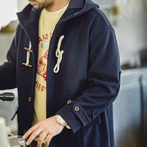 <span class=keywords><strong>Manteau</strong></span> pour <span class=keywords><strong>homme</strong></span> Maden, <span class=keywords><strong>manteau</strong></span> à capuche épais rétro classique, style preppy surdimensionné, <span class=keywords><strong>manteau</strong></span> <span class=keywords><strong>mi</strong></span>-<span class=keywords><strong>long</strong></span>, automne RTS - Product Image 1