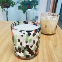 Agama unik kaca bening abu-abu stoples lilin untuk lilin membuat stoples lilin kaca emas