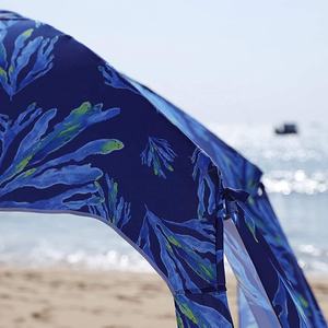 Guarda-chuva para praia, quadrados, dobráveis, de alta qualidade, à prova de vento, pequena armação de alumínio, com revestimento pa/ - Product Image 4