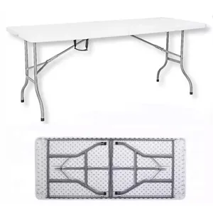 Outdoor Hotel Camping Garden Party Event Banquet Plastic Metal Folding Coffee Picnic Dining Table