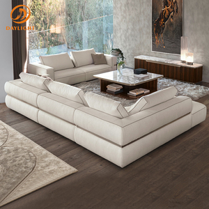 Canapé d'angle modulaire en forme de L pour salon, en tissu velours et acier inoxydable, idéal pour appartement, centre commercial, hôtel - Product Image 3