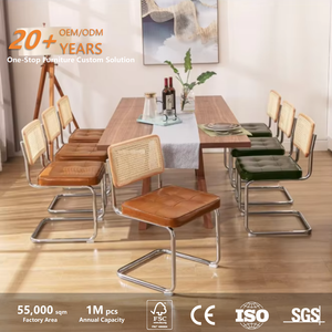 Chaises de salle à manger modernes en bois massif Chaises de bureau vintage en rotin Confort d'assise à long terme pour les hôtels Salles d'étude - Product Image 2